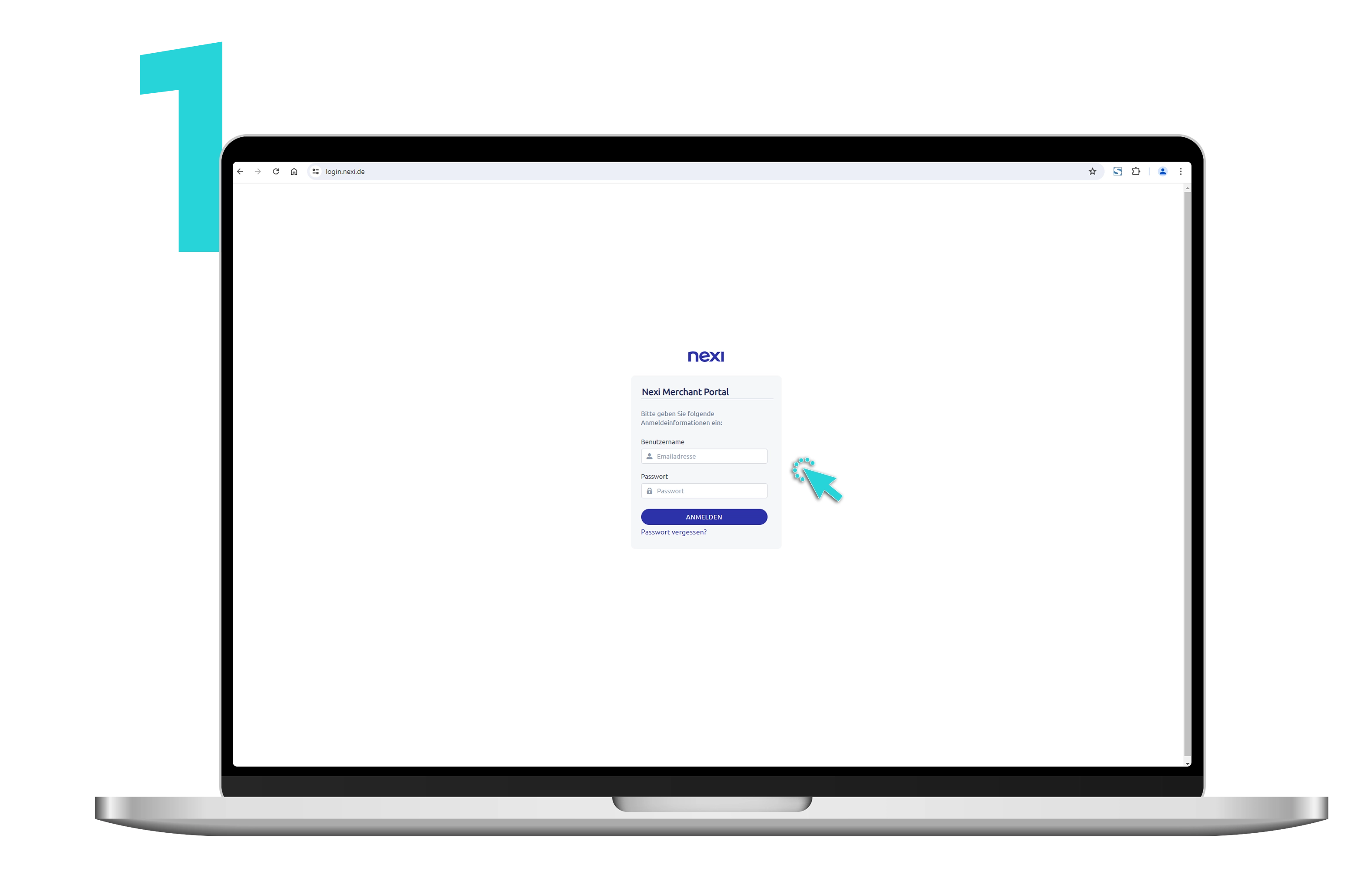 Im Merchant Portal einloggen